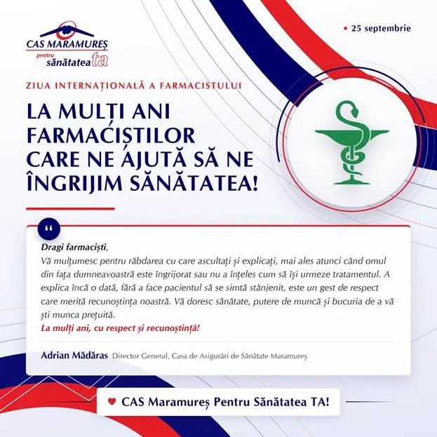 💊 La mulți ani farmaciștilor care ne ajută să ne îngrijim sănătatea!